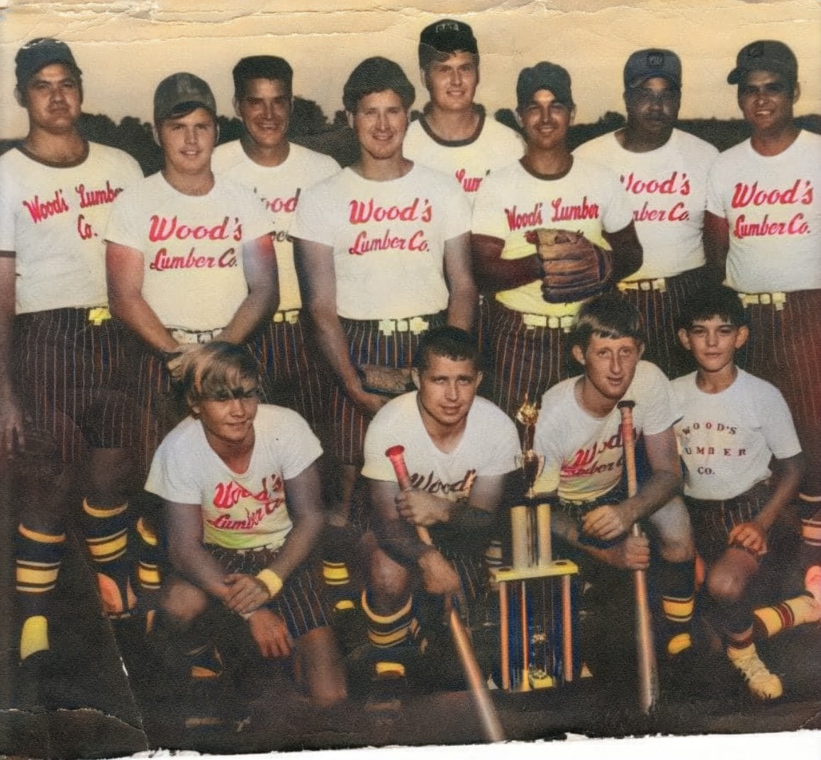 1971 ASA State Champs. Left to Right top row:
 Norman Jenkins, Johnny Fryman, Sam Grayson, David Grayson, Roger Brown, Harold {Bugs} Fetters, Wendell {Skinky} Pollitt, Manager Don Gallagher. 
 Left to Right front row: Gordon Jones, Arlie Mitchell, Ronnie Lyons,   T. Ritchie.