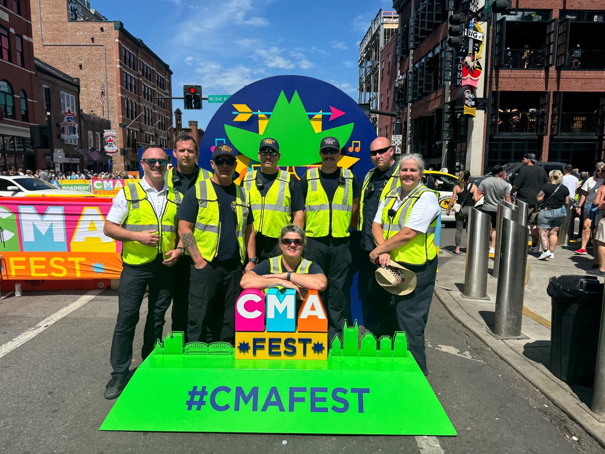 NashvilleFD's tweet photo. CMA and EMS three letters each and our folks got you covered. The only thing better than the music.... is how good they look π· #InServiceForLife https://t.co/Z6SfNRwIUr