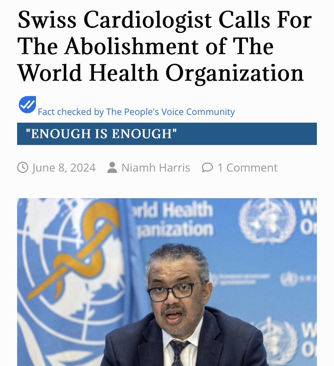DarrenPlymouth's tweet photo. Who wants the World Health Organisation abolished?

A cause we can all get behind. https://t.co/ma9ghLrR2Q