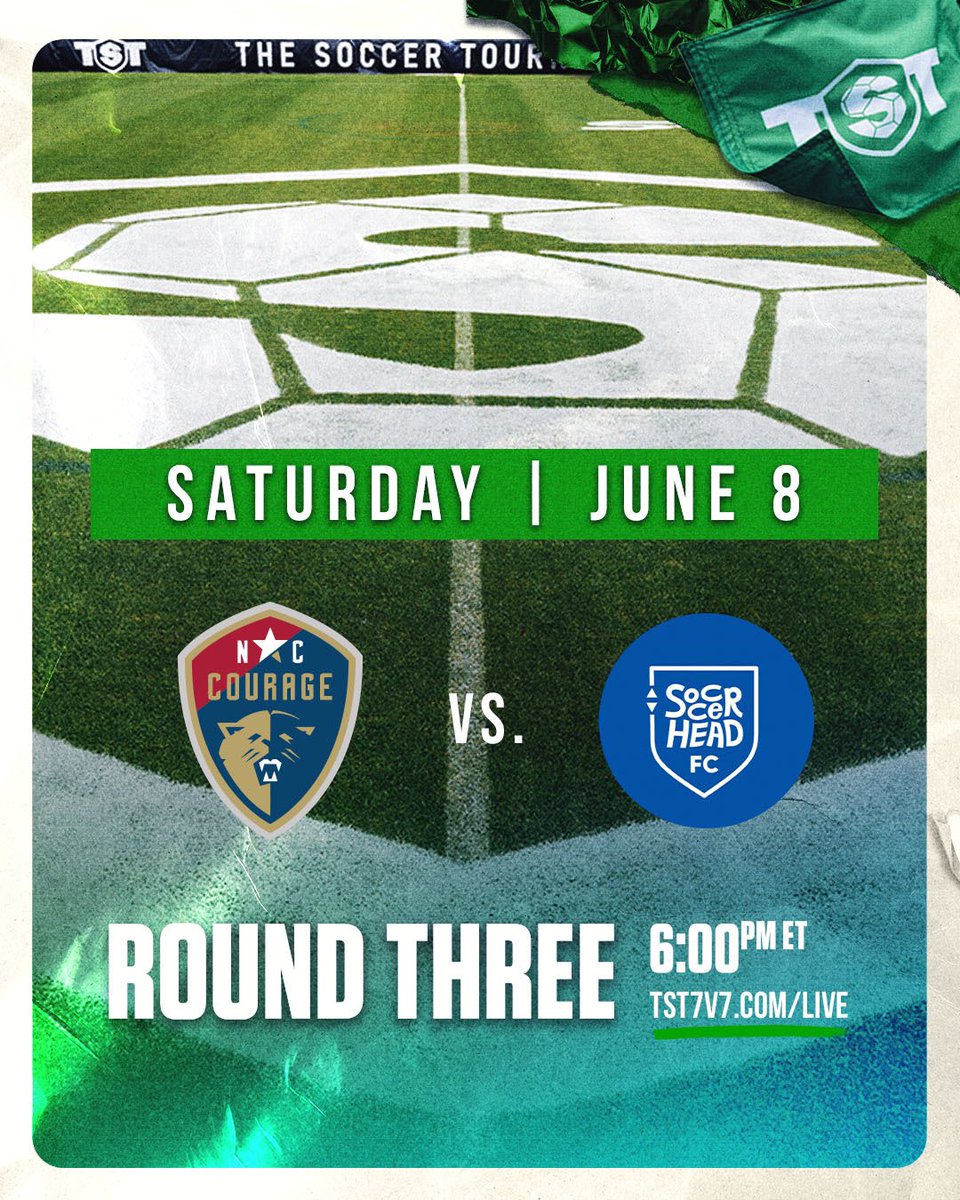 TST7v7's tweet photo. More group action is coming your way 🔜

@TheNCCourage vs @SoccerHeadFC 

Live at https://t.co/90azZfLeb8 https://t.co/Hdm35GdBEo