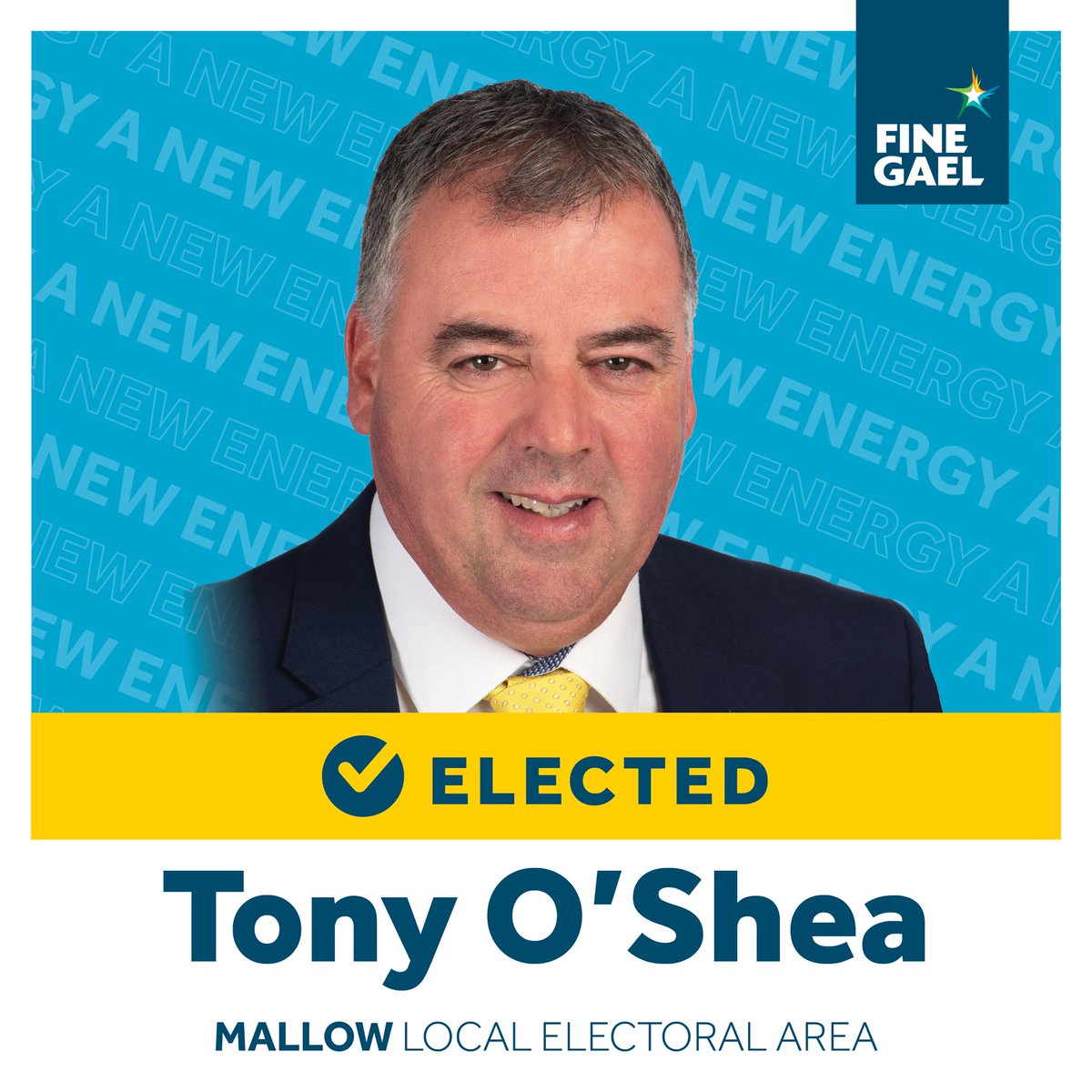 🗳️ELECTED: Congratulations to <a href="/Shea7Tony/">Tony O Shea</a> being elected to Cork County Council.