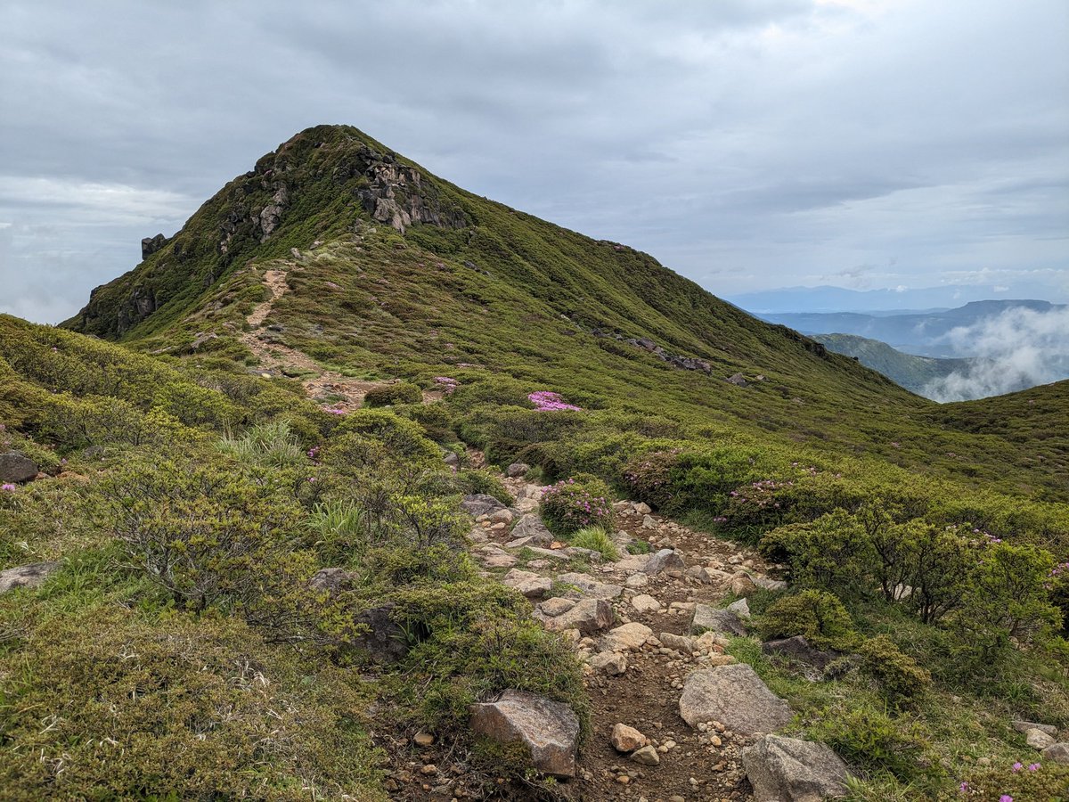 TAKO1032's tweet photo. せっかく九州に来たので、くじゅう連山にある1700mオーバーの山10座を巡るっていう #17SUMMIT なるものやってきました。
途中で地元の登山好きな3人組に「17やってるんですか?」と声をかけられた💦このルート有名なのかな?たまたま何かのブログか何かで見つけたんだけど。 https://t.co/mYjwm5YWPG