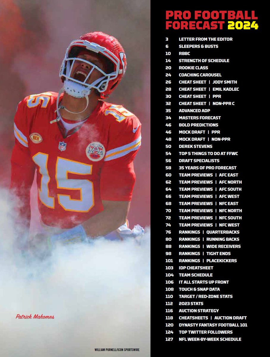 EXCITING NEWS to share. Our first attempt at Magazine publishing, was wild with adventures but it's off to the printers and hits newsstands July 2nd! -- The Pro Forecast now in its 35th season! Every <a href="/FullTimeFantasy/">FullTime Fantasy</a> Subscriber will get a digital copy of this magazine for free!