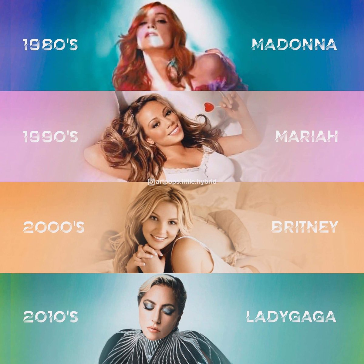 plusmusicbr's tweet image. Ícones em suas respectivas décadas: