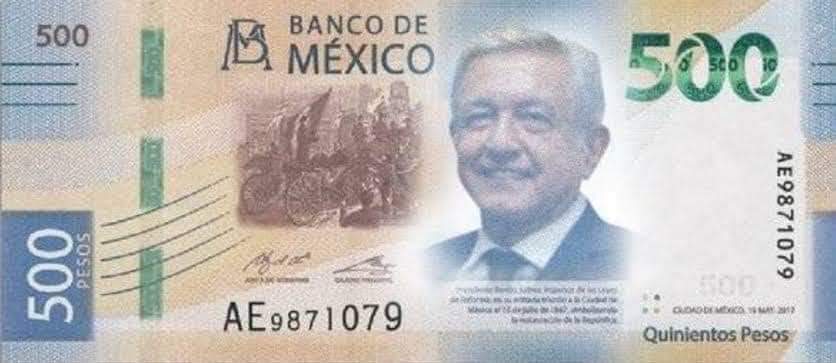 Apoyarías que la imagen de #AMLO se imprima en los billetes de $500 como homenaje.

RT o ❤️ = Sí lo apoyo🙋🏻‍♂️