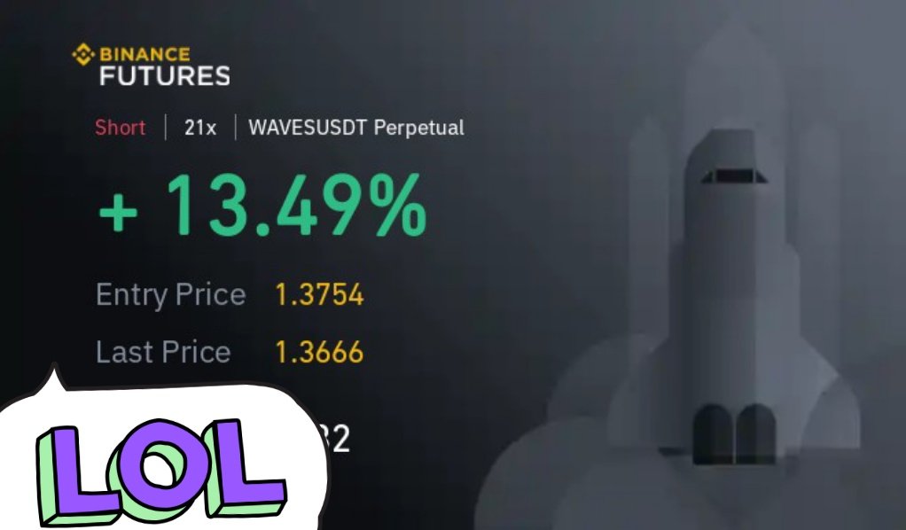 Dhank997's tweet photo. I saw $waves pump and i short it 🤣🤣🤣 https://t.co/y8QRBV1sBW