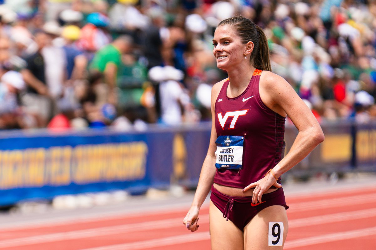 5x First Team All-American 🫡

Lindsey Butler ends her collegiate career finishing 7th in the 1500m at the NCAA Outdoor Championships. 
4:09.85 

#Hokies 👟