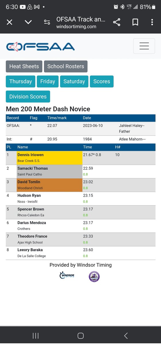 Bear Creek Athletics (@creekathletics) on Twitter photo And Dennis Iriowen just got the 200m OFSAA record!!! <a href="/SCDSB_Schools/">Simcoe County District School Board</a> <a href="/BCSS_TV/">BCSS Announcements</a> <a href="/sportsscaa/">SCAA</a> <a href="/jeremy_oxley/">Jeremy Oxley</a> <a href="/CTVBarrieNews/">CTV News Barrie</a> And Dennis Iriowen just got the 200m OFSAA record!!! <a href="/SCDSB_Schools/">Simcoe County District School Board</a> <a href="/BCSS_TV/">BCSS Announcements</a> <a href="/sportsscaa/">SCAA</a> <a href="/jeremy_oxley/">Jeremy Oxley</a> <a href="/CTVBarrieNews/">CTV News Barrie</a>