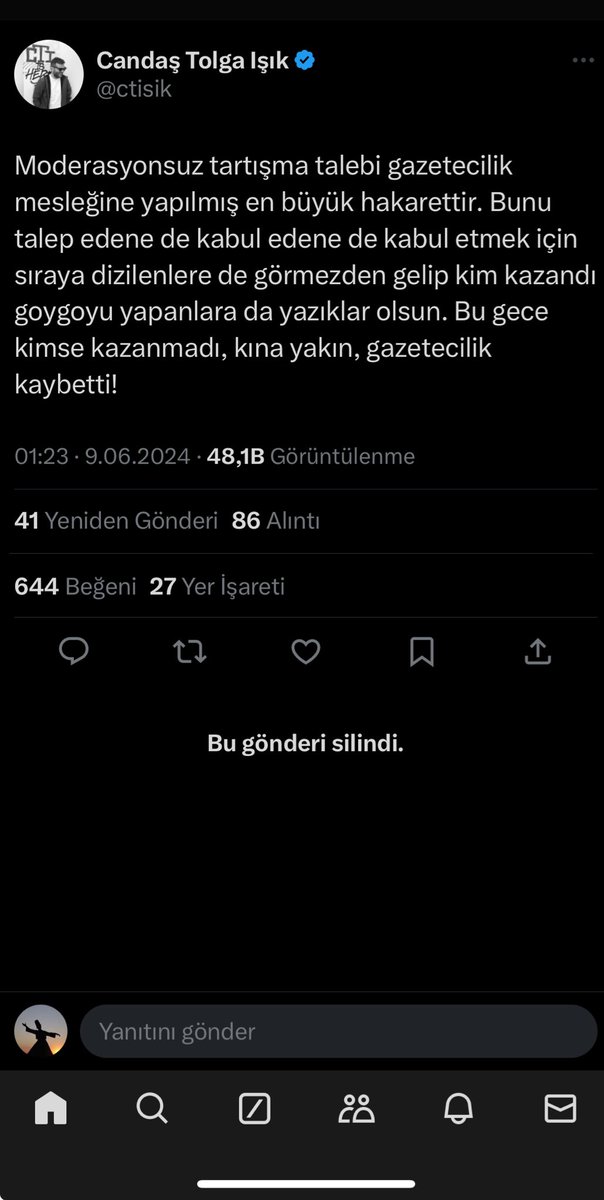 niye sildin güzel kardeşim <a href="/ctisik/">Candaş Tolga Işık</a>