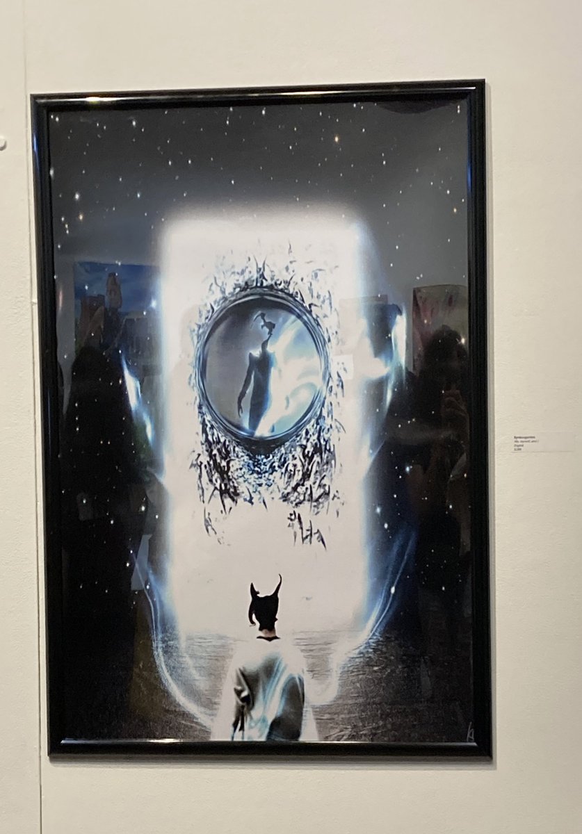 Me               vs          the art I made 

And yes my hair is half colored now. It’s phase 1 of 3