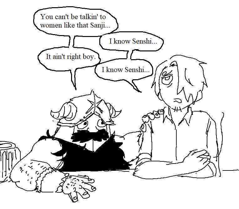 the solemn conclusion to senshi and sanji's wild day out together