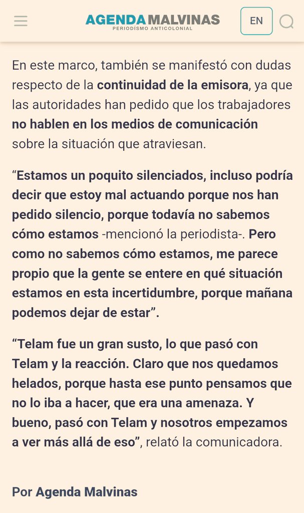BiondiniCesar's tweet photo. ⚠️ Adriana Cabrera, periodista de Radio Nacional Río Grande, denunció públicamente que el pasado 2 de abril la señal fueguina no transmitió la tradicional Vigilia por Malvinas por orden del régimen de Milei, que lo prohibió. También reveló que hay un silenciamiento sobre los miembros de la emisora. Cipayismo anglófilo y censura.