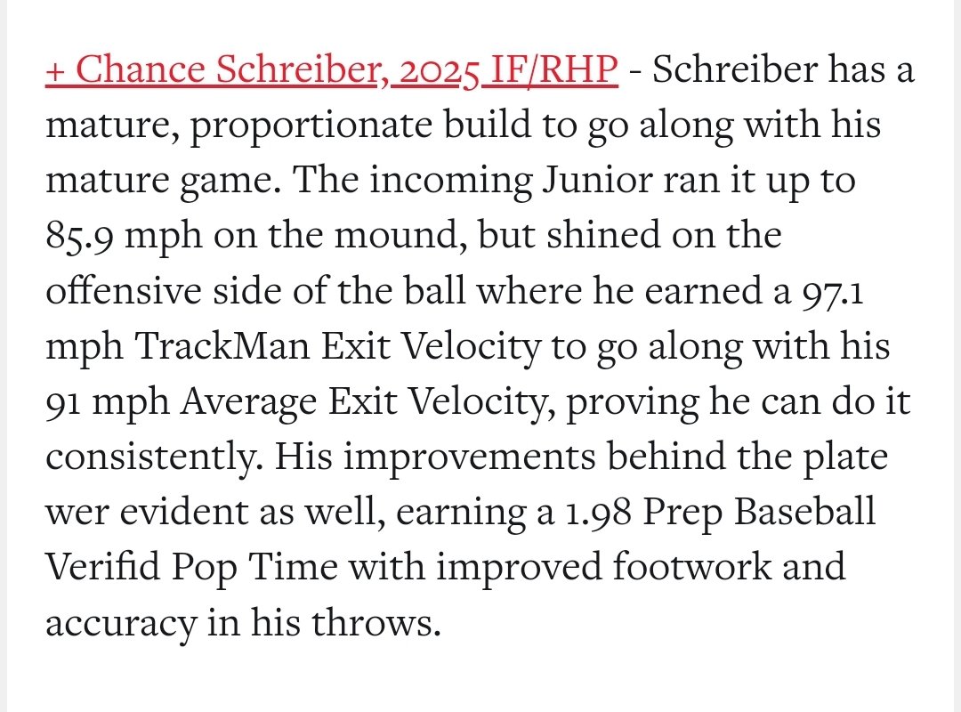 Thank you <a href="/B_HarrisonPBR/">Brett Harrison</a>  for the write-up.  Much appreciated.  Honored to be included among some of the best 2025 player's in the state. <a href="/PrepBaseballID/">Prep Baseball Idaho</a> <a href="/CoachDanBower/">Coach Dan Bower</a> <a href="/CoachKP21/">Kyle Pearson</a> <a href="/naiello44/">nick aiello</a>  <a href="/rhettparkerpnw/">rhettparkerpnw</a> <a href="/BaseballPima/">Pima Baseball</a> @