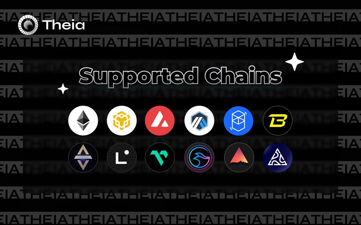 Theia now supports 12 networks on #testnet, and we're just getting started. 

Stay tuned as we continue to expand!