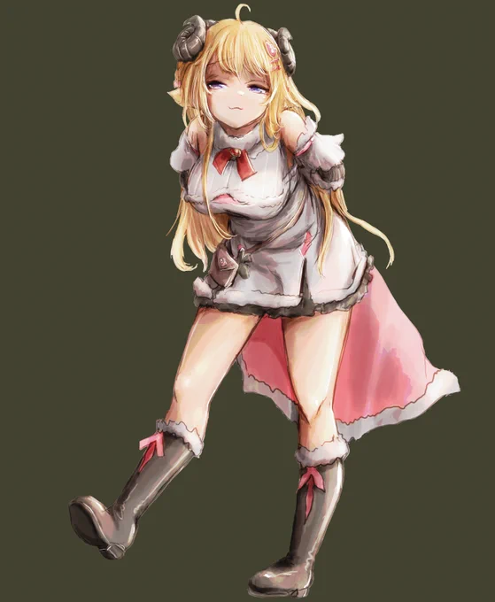 例のBGMとぷるんぷるんが重要なのに静止画でなぜか描いてたw #つのまきあーと 
