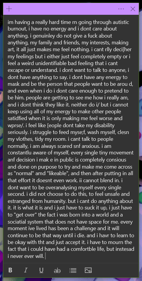 wormfoodboy's tweet photo. sorry i dont like venting but i really am having a hard time rn and needed to express how im feeling https://t.co/sMO5jW8hFi