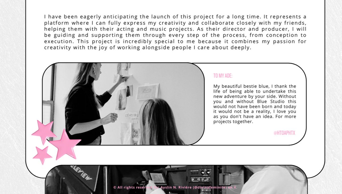 𝗥𝗶𝘃𝗶𝗲́𝗿𝗲 𝗗𝗲𝘀𝗶𝗴𝗻𝗲𝗿 ® • 𝖢𝗋𝖾𝖺𝗍𝗂𝗏𝗂𝗍𝗒 𝖢𝗋𝖾𝖺𝗍𝗈𝗋
💭 More content in 𝗕𝗹𝘂𝗲 𝗦𝘁𝘂𝗱𝗶𝗼.

𝖭͟𝖾͟𝗐͟ 𝖴͟𝗉͟𝖽͟𝖺͟𝗍͟𝖾:  An account designed by <a href="/divinafeminite/">𝖠𝗒𝗌𝑙𝜄𝗇,</a> to increase her journey as a director, producer, model and more. © #RiviéreDesigner