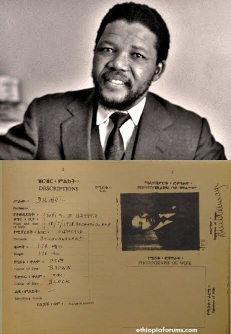 HGirma2's tweet photo. @FarahMaalimM And ....here is Mandela with his Ethiopian ID card.  THE TRUTH SHALL SET U FREE https://t.co/ePJQCbLsxO
