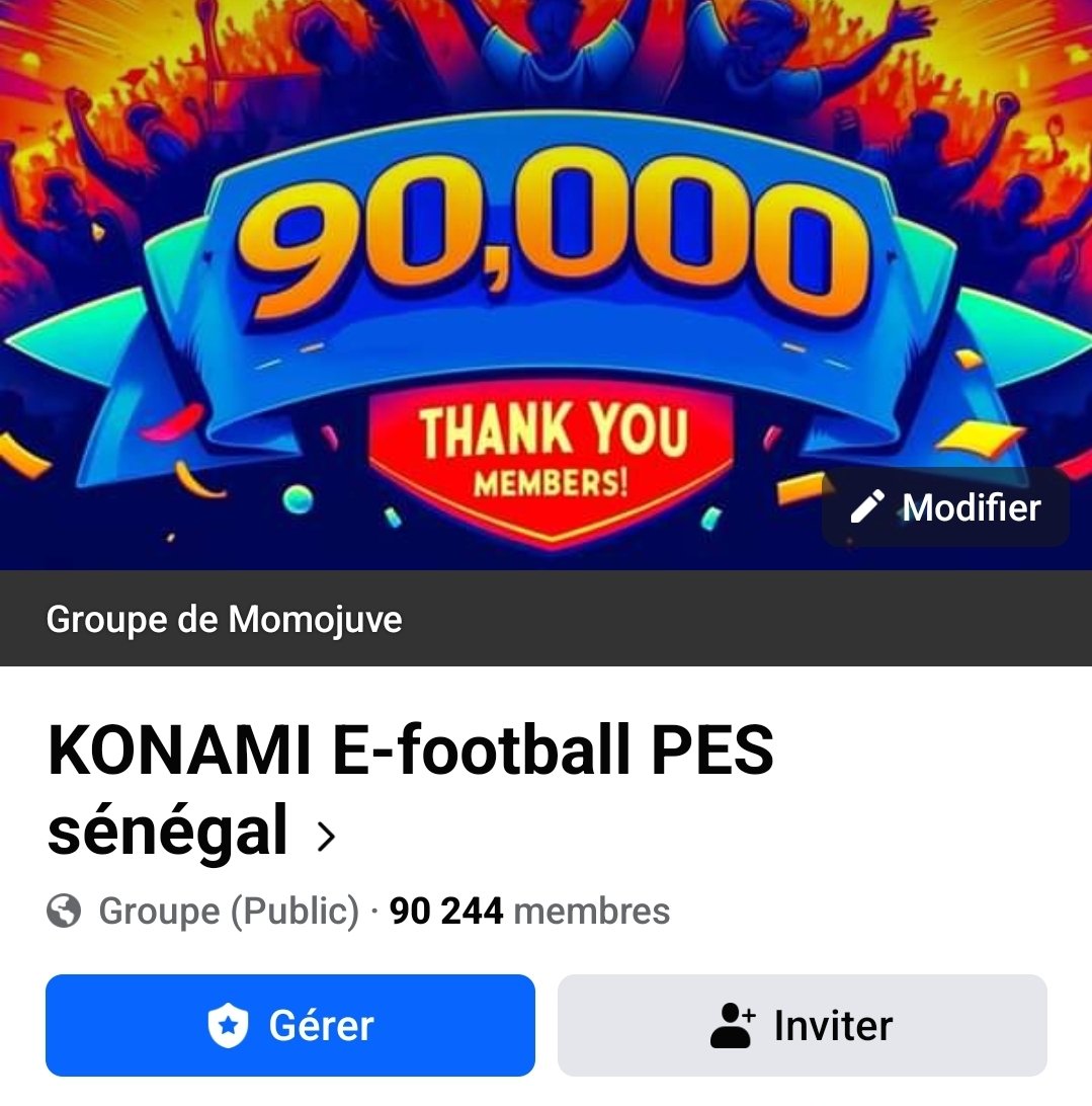 HadyJuve's tweet photo. 🚀 Nous avons dépassé les 90 000 membres dans notre groupe KONAMI E-football PES Sénégal, avec une croissance de 10 000 membres par mois. Cela fait de nous l'une, sinon la plus grande communauté de gamers au Sénégal. En attendant l'arrivée de @googlecloud au Sénégal pour nos compétitions internationales, quelque chose de grand se prépare et va certainement changer la scène esportive sénégalaise et africaine à jamais. 💪🏽💪🏽💪🏽 

#eFootball #esport #gaming #esportrevolution #senegal