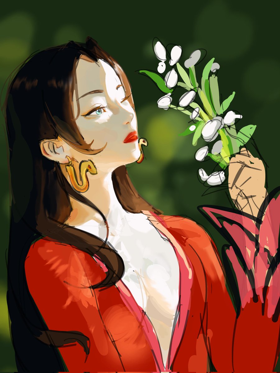 Sawn1i's tweet photo. colour study i didnt finish!! #boa #onepiece https://t.co/s5dmDNsXUL