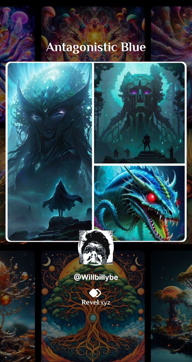 This is my newest collection that's set to drop on <a href="/RevelXyz/">Revel.xyz</a> in a little under 24 hours.  I am pleased with it, and I hope you enjoy the preview.  Please check out my creations Revel (Willbillybe), and support me with likes and card-buys! #nfts #art #collectible