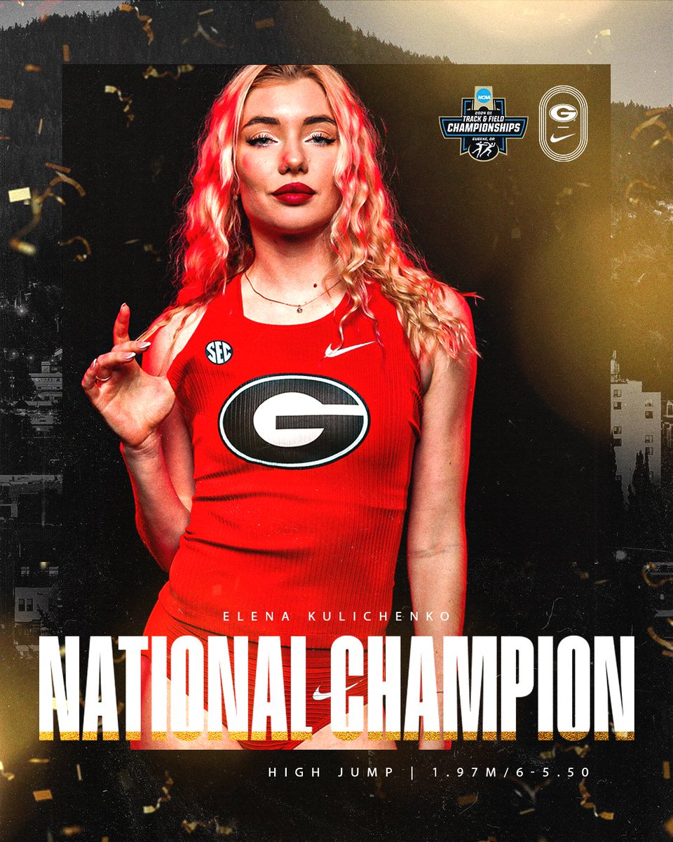 Georgia Track + Field (@ugatrack) on Twitter photo ๐๐๐ข๐ฆ๐ฉ๐ฅ๐ฒ ๐๐๐ฅ๐ฅ ๐ก๐๐ซ ๐๐๐๐๐๐๐๐ ๐๐๐๐๐๐๐๐๐
Elena Kulichenko ties with Illinois' Rose Yeboah to split the high jump title after Kulichenko clears a SCHOOL/MEET record mark of 1.97m/6-5.50 <a href="/universityofga/">UGA</a> @ustfccca
A #DGD๐ชโ๏ธ
#GoDawgs | #NCAATF ๐๐๐ข๐ฆ๐ฉ๐ฅ๐ฒ ๐๐๐ฅ๐ฅ ๐ก๐๐ซ ๐๐๐๐๐๐๐๐ ๐๐๐๐๐๐๐๐๐
Elena Kulichenko ties with Illinois' Rose Yeboah to split the high jump title after Kulichenko clears a SCHOOL/MEET record mark of 1.97m/6-5.50 <a href="/universityofga/">UGA</a> @ustfccca
A #DGD๐ชโ๏ธ
#GoDawgs | #NCAATF