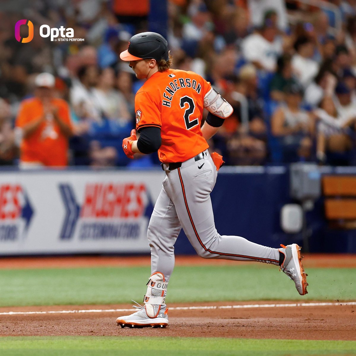 OptaSTATS's tweet image. The @Orioles' Gunnar Henderson in 2024:

20 HR in season at 22 or younger
20 HR in season as leadoff hitter
20 HR in season as SS

No other player in MLB history has accomplished all 3 over his entire career (same season or not).

He did it all in one season with 99 games left.