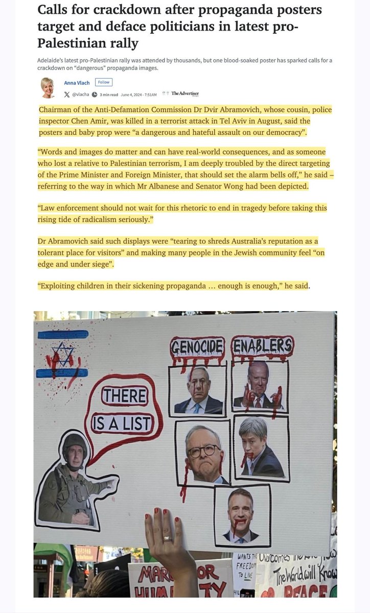 Dvir Abramovich is disgusted &amp; appalled over DIY anti war placards.

Apparently demanding people stop murdering children is exploitation.

And suddenly he's uncomfortable with naming &amp; shaming people.

Which is worse? Exploiting children? Or exploding children?