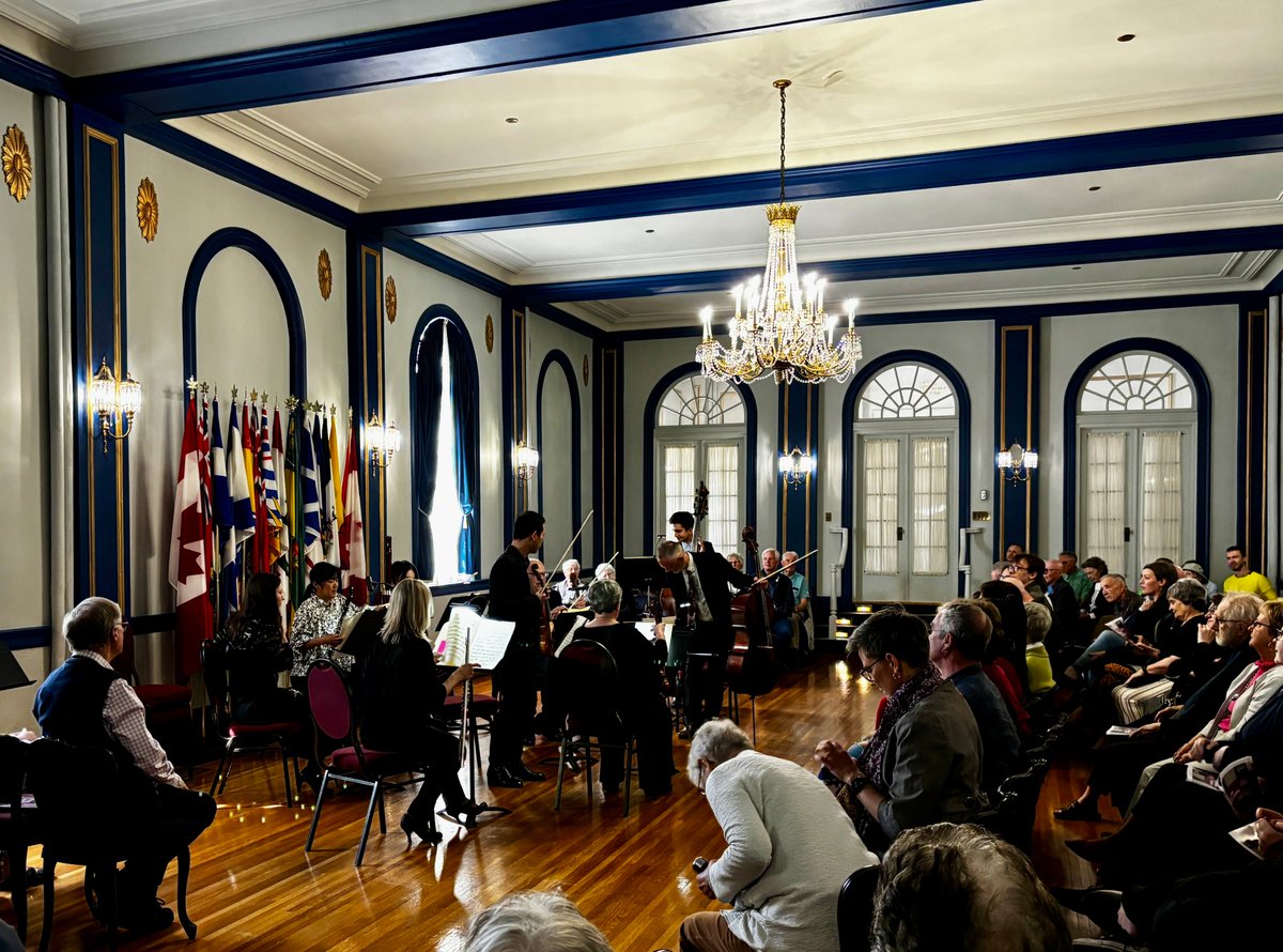 HStarLLB's tweet photo. Beautiful season finale concert with the @ReginaSymphony Chamber Players - Beethoven, Lalo, Harberg &amp; Borodin in the Government House ballroom  #QueenCity https://t.co/HtJFHFfRTx