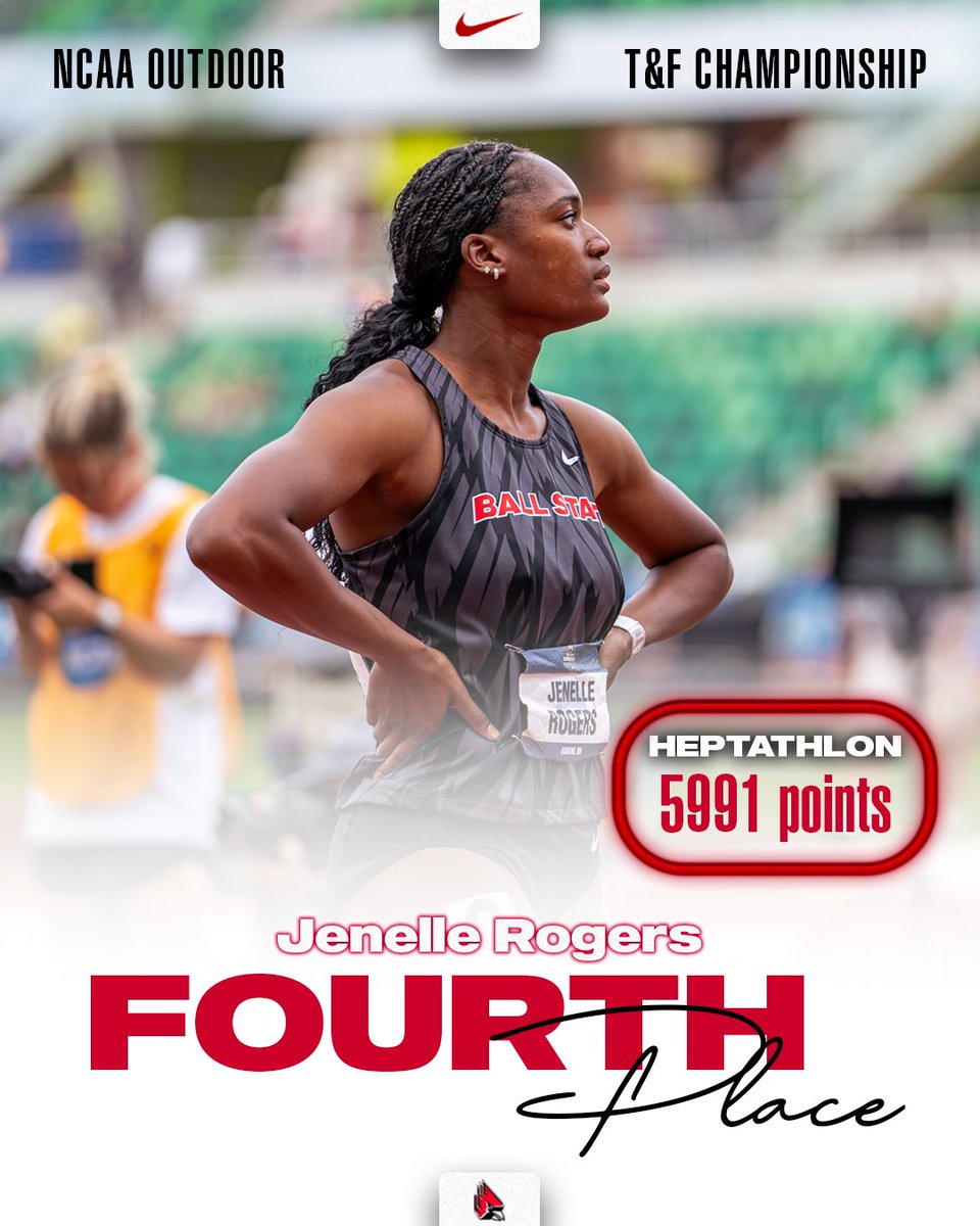 With a season best of 5,991 points, Jenelle Rogers finishes fourth in the heptathlon ‼️🌟

#ChirpChirp x #WeFly