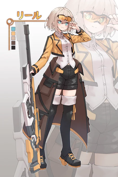 リヴンさん()とこのリールちゃん個人的に好きな続編版で描きました!変形合体する銃がおしゃれでかっこいい 
