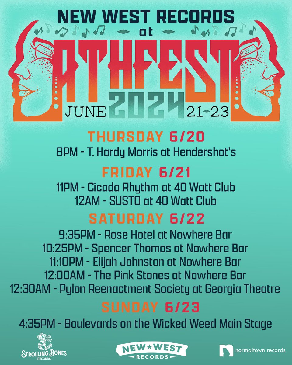.<a href="/newwestrecords/">New West Records</a> at <a href="/AthFest/">AthFest</a> part two... correct times this time!