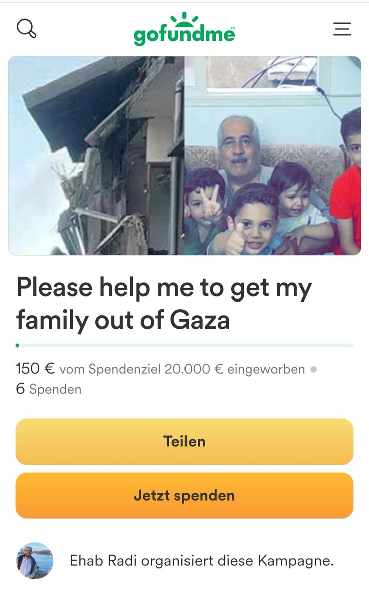 ehaprade's tweet photo. @waphadar @asakapilled My family is in grave danger! Please gelp share, donate, repost to help evacuate the ongoing genocide in Gaza

Their first target is €20K!!

‼️Even if you can’t donate, please at least share‼️

— GFM: https://t.co/HWOoOKFYie https://t.co/7CrN1J3bZY