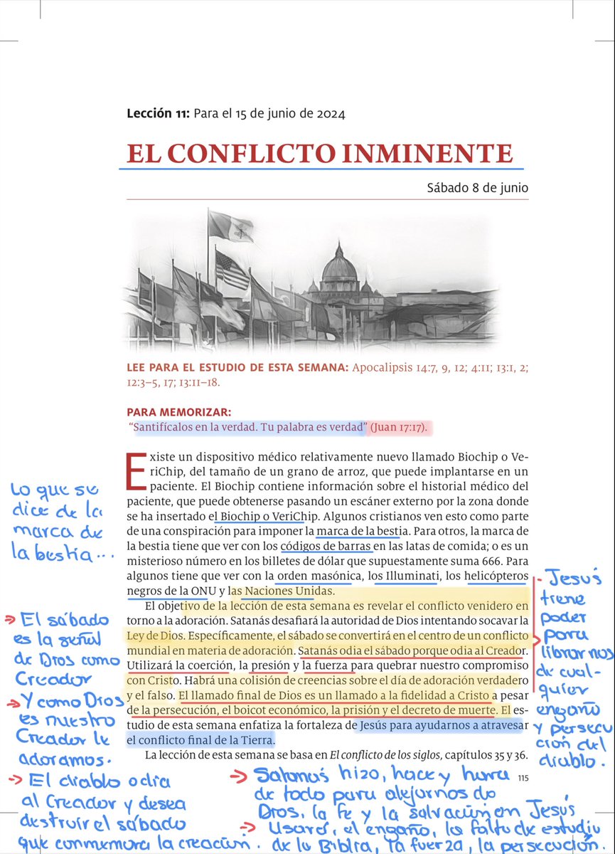 Pr_JaimePerez's tweet photo. #LESAdv/sábado
EL CONFLICTO INMINENTE 
“Santifícalos en la verdad. Tu palabra es verdad” Jn.17:17
🔹Satanás odia el sábado porque odia al Creador. Utilizará coerción, presión, fuerza, engaño
🔹El llamado final es la fidelidad a Cristo
🔹Jesús puede ayudarnos en el conflicto final https://t.co/3kGA0ZeVJ6