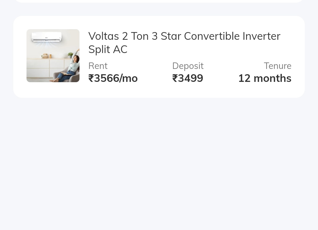 JNeha5's tweet photo. @rentomojo You guys are doing it a scam showing us one price and putting another price on us. As recently I took AC on rent and the price was affordable now they have increased the price on my monthly rent. When I mailed they saying they include GST later. Please help https://t.co/fSqjoHgQl6