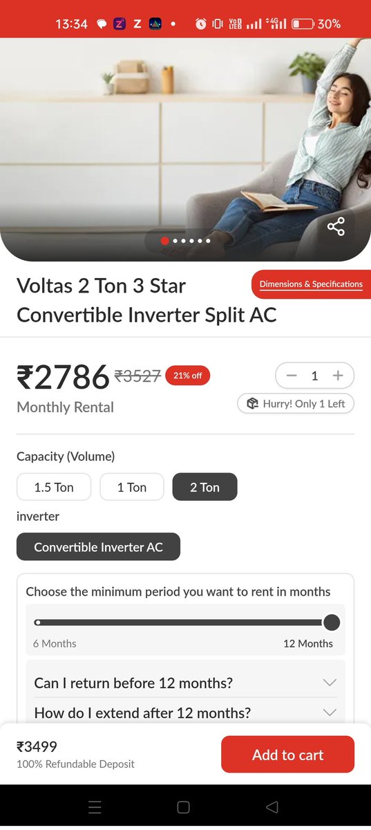 JNeha5's tweet photo. @rentomojo You guys are doing it a scam showing us one price and putting another price on us. As recently I took AC on rent and the price was affordable now they have increased the price on my monthly rent. When I mailed they saying they include GST later. Please help https://t.co/fSqjoHgQl6