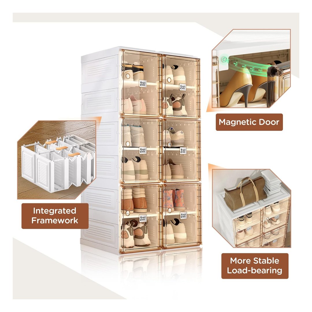 MadameLink's tweet image. Transform your closet with the Shoe Organizer Storage Box! This portable folding shoe rack features a magnetic clear door, perfect for showcasing your sneakers.👟🧡

Tap link in my bio to Shop!🌸

#ShoeOrganizer #ClosetStorage #SneakerStorage #PortableShoeRack #ClearDoor