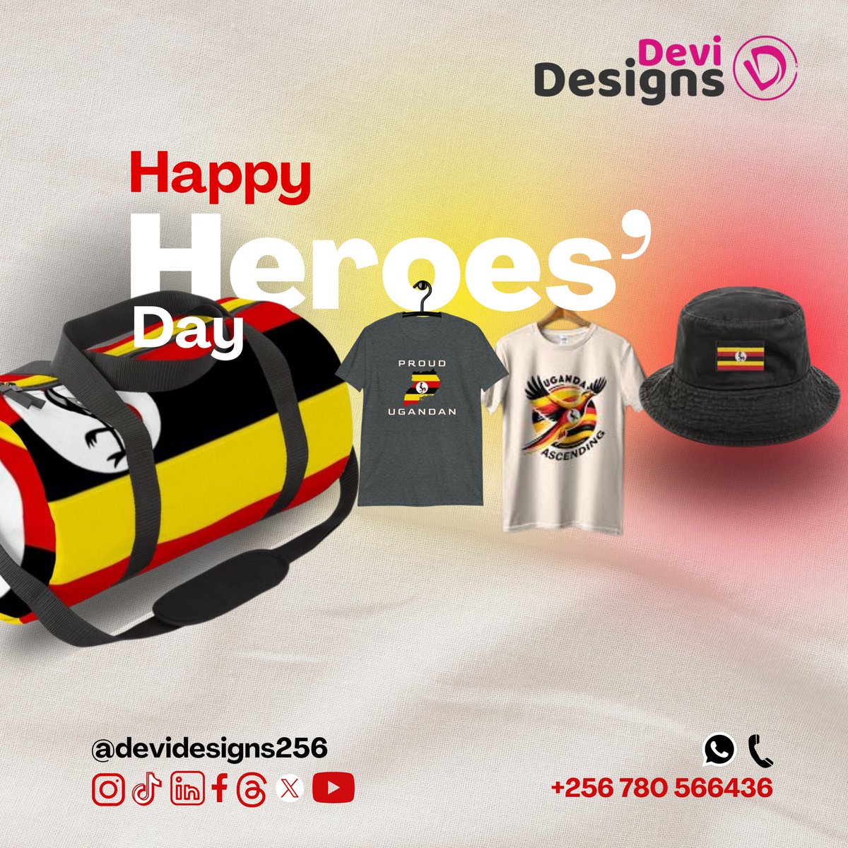 devidesigns256's tweet photo. Celebrating Uganda’s Heroes today. #heroesday
#devidesigns #textilecompany #textiledesign #textiles #overalls #securityuniforms #medicaluniforms #schooluniforms #embroidery https://t.co/sSvHXafuk6
