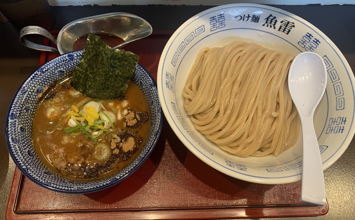 ganmen_hardcore's tweet photo. つけ麺 魚雷 天神店
つけ麺(カレールー) 300g+魚雷めし

スパイスが効いたカレールーでしっかり辛くて神
美味過ぎて脳死でドカ啜り
気が付けば器が空

どう考えても再戦不可避
対戦ありがとうございました https://t.co/ni6dM2INAb