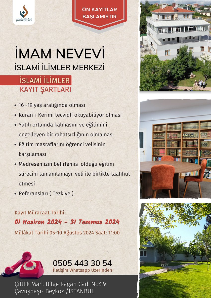 2024 Arapça ve İslami ilimler kayıtlarımız başlamıştır.