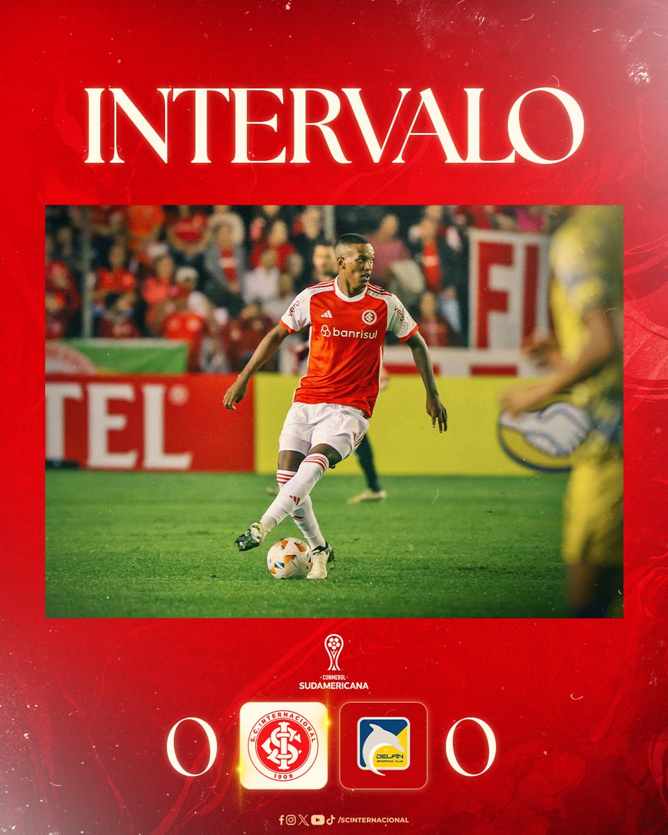 #INTxDEL | 0-0 | 1T | 52' - Primeiro tempo encerrado. Inter joga bem, pressiona e cria grandes chances, mas o placar, por enquanto, continua zerado.

🇦🇹 #VamoInter

🎧 bit.ly/LiveINTxDEL