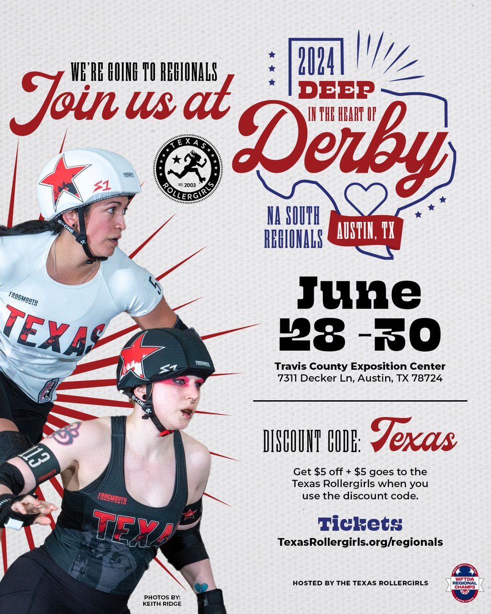 Only three weeks until the NA South Regionals tournament. Snag discounted tickets with code: TEXAS. Grab VIP tickets, 3-day passes, or single-day passes while you can. You won't want to miss a moment of the action!

bit.ly/DeepInTheHeart…