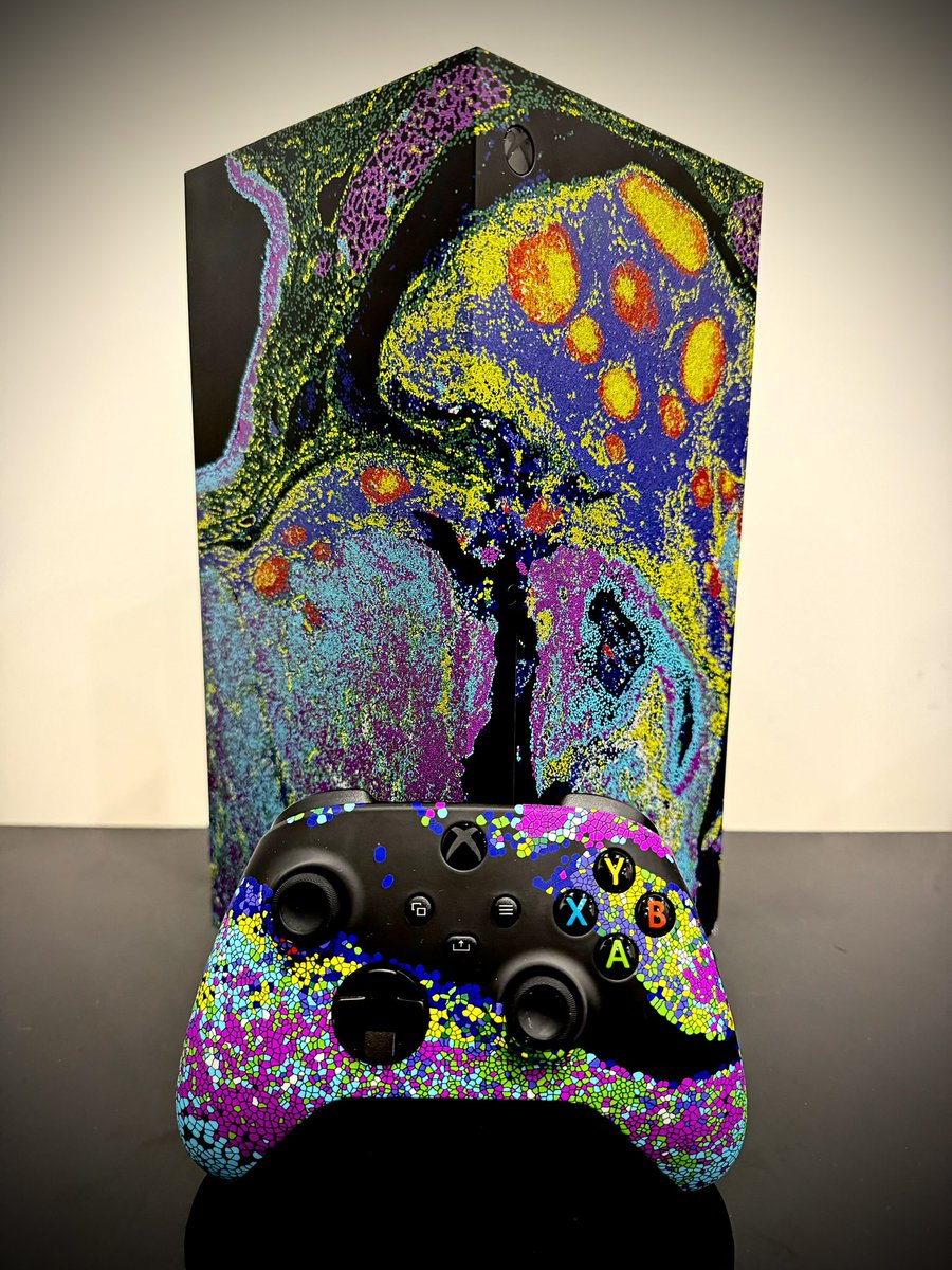 Luke T. Quigley (@luketquigley) on Twitter photo Thrilled to get my hands on this custom Xbox console auctioned off via a collaboration between <a href="/XboxANZ/">Xbox ANZ</a>, <a href="/CureCancerAu/">Cure Cancer</a>, and <a href="/GameOn_Cancer/">Game On Cancer®</a> The design draws inspiration from <a href="/aruthak/">Arutha K</a> tumour mapping approach using <a href="/AkoyaBio/">Akoya Biosciences</a> spatial analysis technology. Thrilled to get my hands on this custom Xbox console auctioned off via a collaboration between <a href="/XboxANZ/">Xbox ANZ</a>, <a href="/CureCancerAu/">Cure Cancer</a>, and <a href="/GameOn_Cancer/">Game On Cancer®</a> The design draws inspiration from <a href="/aruthak/">Arutha K</a> tumour mapping approach using <a href="/AkoyaBio/">Akoya Biosciences</a> spatial analysis technology.