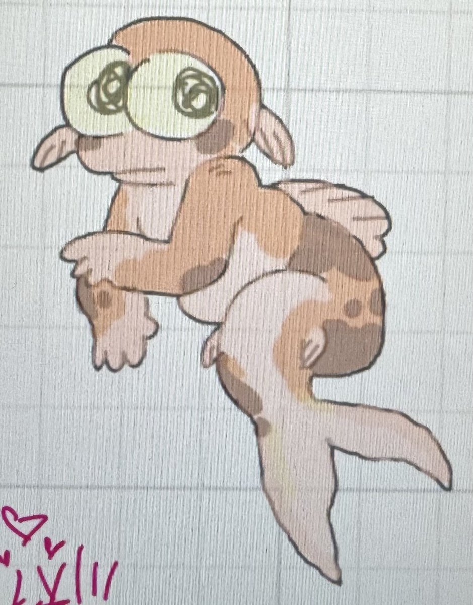 LioLoaf's tweet image. My own Merpim design!! Based off a koi fish #smilingfriends #pimpimling