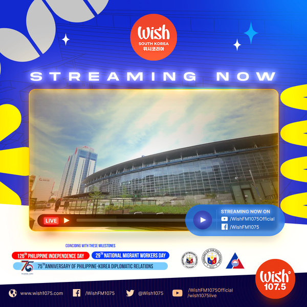 wish1075's tweet photo. Pistang Pinoy sa Korea 2024 is now streaming on our YouTube and Facebook pages! Catch the #WishBusSouthKorea around 11 a.m. PHT (12 noon KST) as part of today’s event!

Watch here:
YouTube - https://t.co/sshFUNdZMG
Facebook - https://t.co/7ur0fxhF1Q https://t.co/1VWGK51p17
