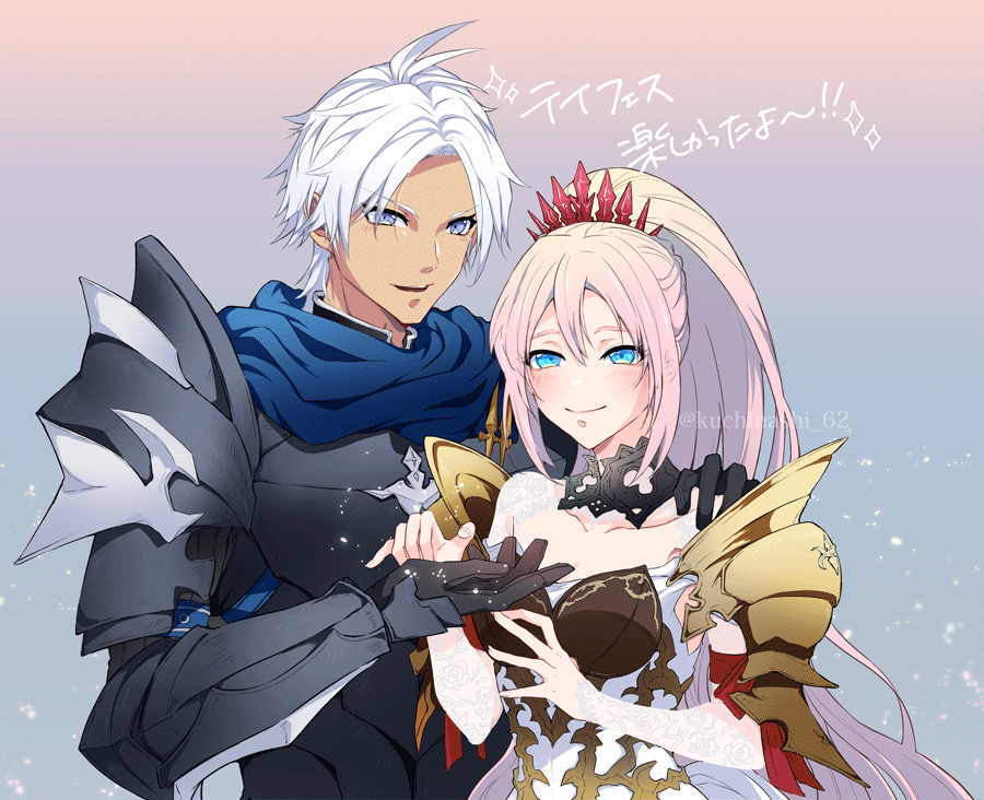 kuchinashi_62's tweet photo. フラスタ用に描かせて頂きましたー！久しぶりにがっつり鎧姿を描きました(笑)我ながら引き気味だったなと思うのでアップ気味のヤツも置いておきます～！ https://t.co/2kVPSJstVo