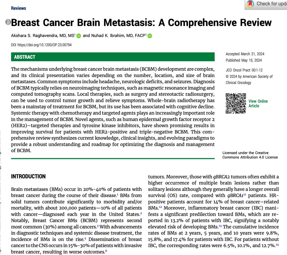 Jame Abraham, MD, FACP (@jamecancerdoc) on Twitter photo Breast Cancer Brain Metastasis: A Comprehensive Review | <a href="/JCOOP_ASCO/">JCO Oncology Practice</a> <a href="/ASCO/">ASCO</a> <a href="/MDAndersonNews/">MD Anderson Cancer Center</a> <a href="/OncoAlert/">OncoAlert</a> ascopubs.org/doi/10.1200/OP… Breast Cancer Brain Metastasis: A Comprehensive Review | <a href="/JCOOP_ASCO/">JCO Oncology Practice</a> <a href="/ASCO/">ASCO</a> <a href="/MDAndersonNews/">MD Anderson Cancer Center</a> <a href="/OncoAlert/">OncoAlert</a> ascopubs.org/doi/10.1200/OP…