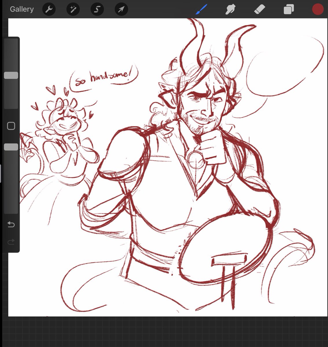 I need to stop drawing for tonight. Not cause this is bad but cause I'm tired