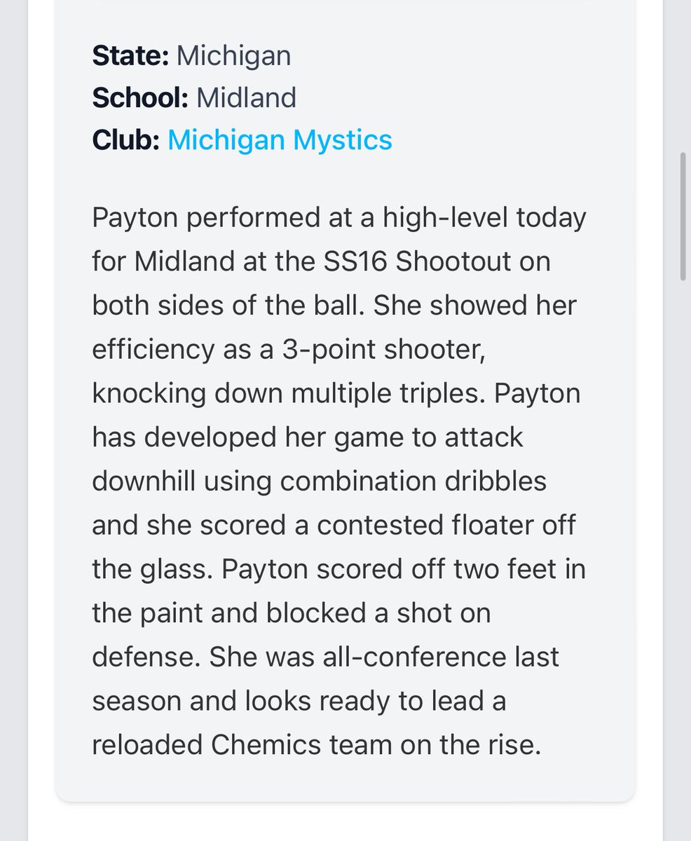 Thank you for the write up <a href="/CoachEvanBell/">Evan Bell</a>! Very excited to keep learning and growing with my team! <a href="/ChemicGBB/">Midland Chemic WBB</a>