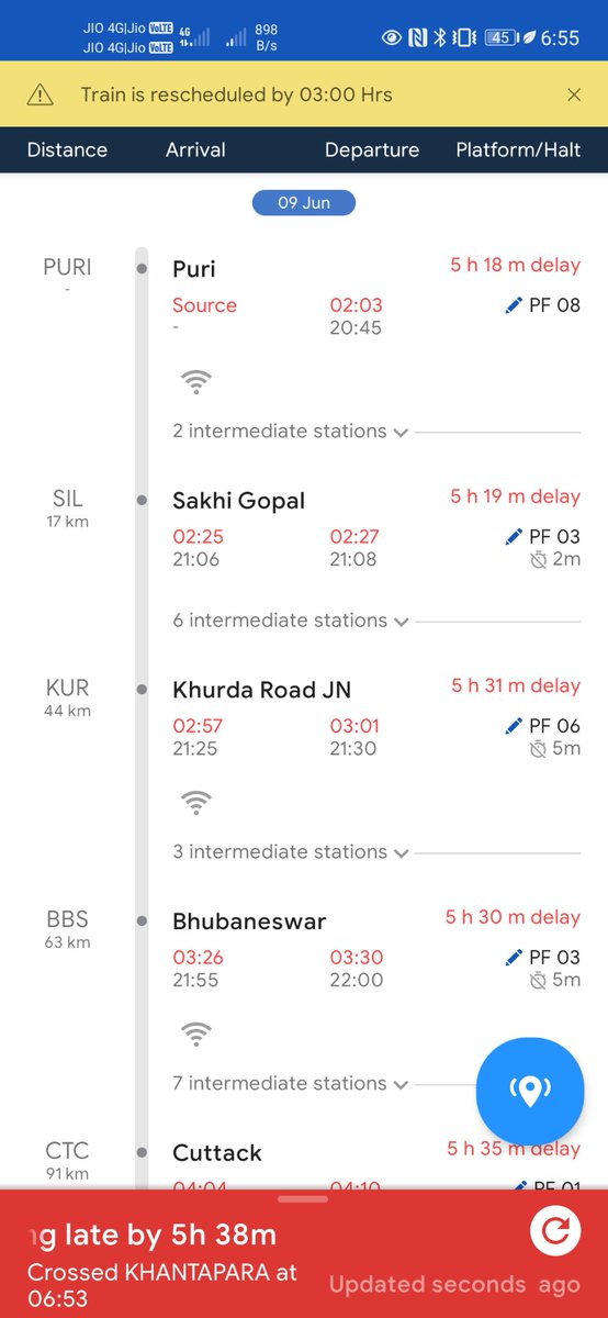 narayan_je34968's tweet image. I don't know whats wrong going with@EastCoastRail. Initially 3 hours rescheduling was seen but when the train arrived from the first station, it was already delayed by 5 hours.
#railwayproblem
#INDvsPAK 
#EastCostRailway